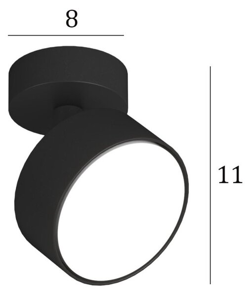 Spot top light edra 1210 1 ne gx53 led lampada parete soffitto moderna faretto orientabile - Top Light