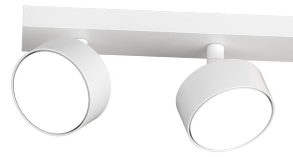 Binario top light edra 1210 4 bi gx53 led lampada soffitto parete moderna faretti orientabili - Top Light
