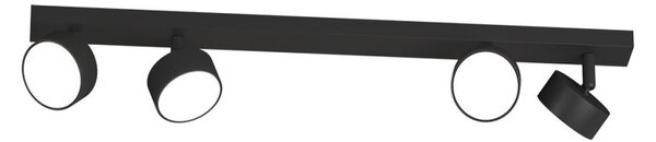 Binario top light edra 1210 4 ne gx53 led lampada soffitto parete moderna faretti orientabili - Top Light