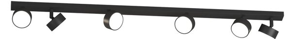 Binario top light edra 1210 6 ne gx53 led lampada soffitto parete moderna faretti orientabili - Top Light