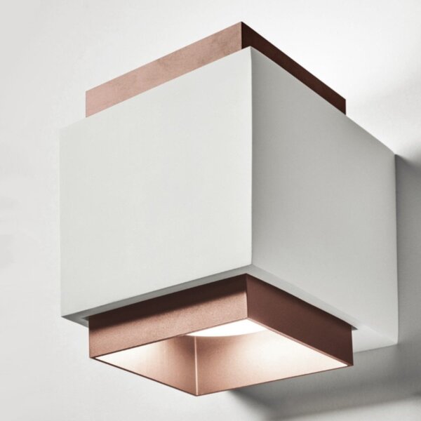 Applique gesso sforzin illuminazione syme quadrata t450 t451 t452 t453 gx53 led biemissione parete - Sforzin Illuminazione