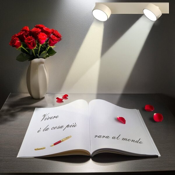 Applique top light edra 1210 2 sa gx53 led lampada parete soffitto moderna faretti spot orientabili - Top Light