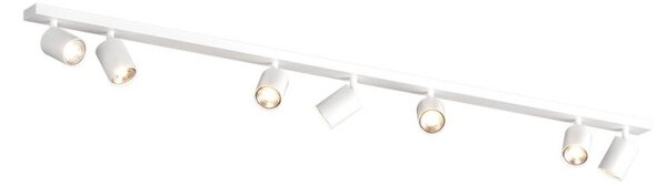 Binario top light kora 1208 7 bi gu10 led lampada soffitto parete moderna faretti orientabili - Top Light