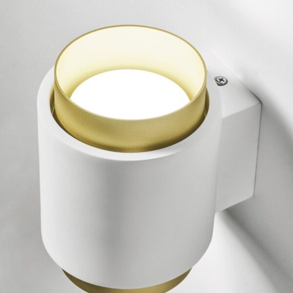 Applique gesso sforzin illuminazione syme tonda t446 t447 t448 t449 gx53 led biemissione parete - Sforzin Illuminazione