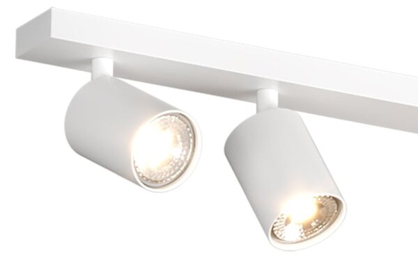 Binario top light kora 1208 7 bi gu10 led lampada soffitto parete moderna faretti orientabili - Top Light