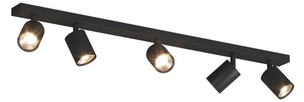 Binario top light kora 1208 5 ne gu10 led lampada soffitto parete moderna faretti orientabili - Top Light