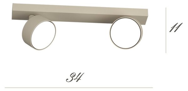 Applique top light edra 1210 2 sa gx53 led lampada parete soffitto moderna faretti spot orientabili - Top Light