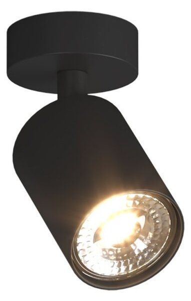 Spot top light kora 1208 1 ne gu10 led lampada parete soffitto moderna faretto nero orientabile - Top Light