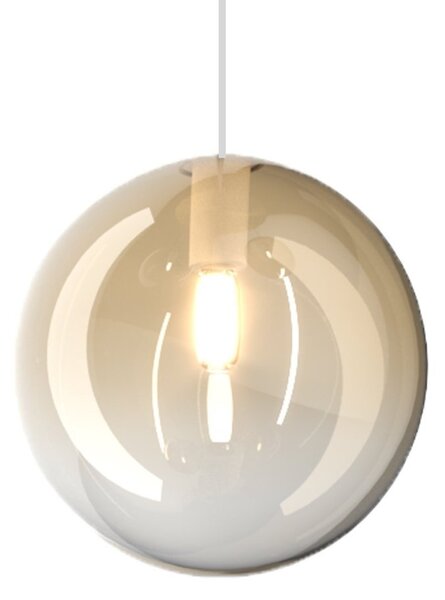Lampadario top light eclipse 1184 bi s2 s am g9 led vetro sfera ambra - Top Light