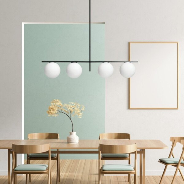 Lampadario moderno miloox jugen 1744 204 e27 led metallo vetro - Miloox