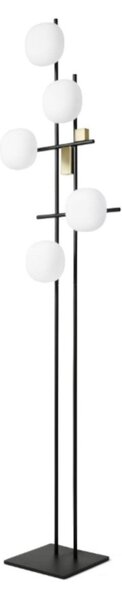 Piantana moderna miloox lingotto 1744 345 g9 led dimmerabile metallo vetro - Miloox