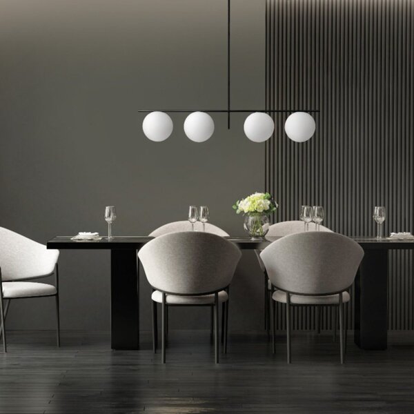 Lampadario moderno miloox jugen 1744 204 e27 led metallo vetro - Miloox