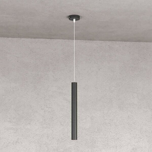 Lampadario top light round tube 1174 s1 gu10 led cilindro metallo moderno - Top Light
