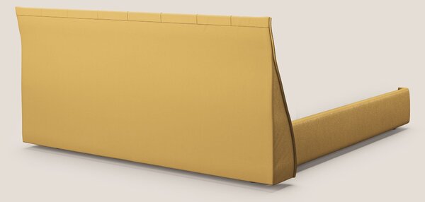 Clizia letto imbottito di design con vano contenitore in ecopelle impe