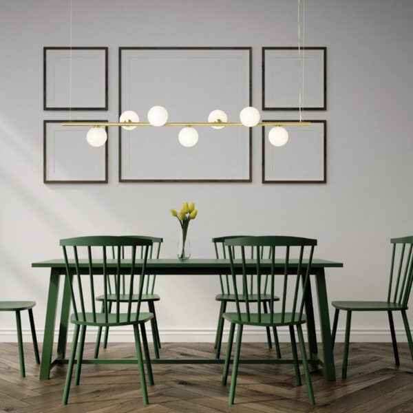 Lampadario classico miloox pomi' 1744 269 g9 led metallo vetro - Miloox