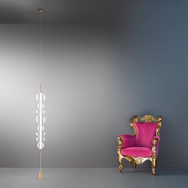 Piantana terra soffitto led dimmerabile perenz bubbles 8165 tr lc 3700lm 3000k altezza regolabile contrappeso - Perenz