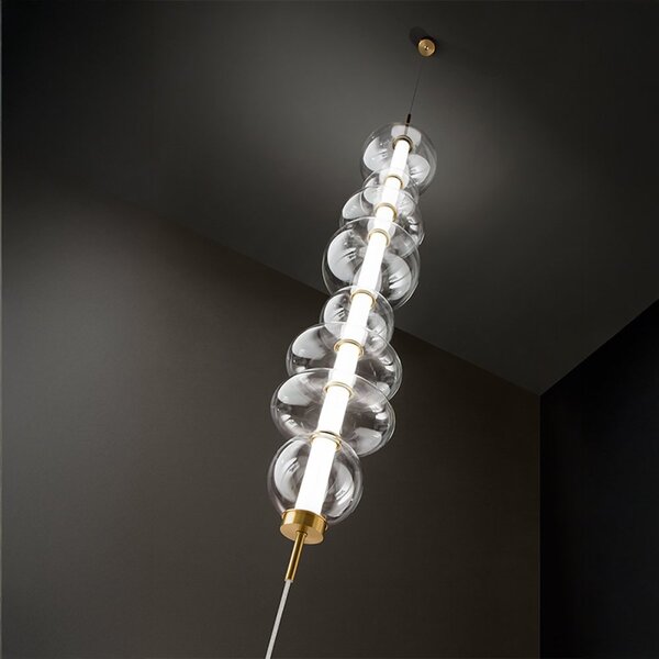 Piantana terra soffitto led dimmerabile perenz bubbles 8165 tr lc 3700lm 3000k altezza regolabile contrappeso - Perenz