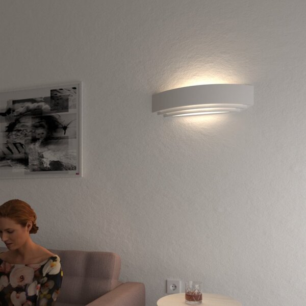Applique gesso lampadari bartalini wobniar 105 e27 led verniciabile monoemissione - Lampadari Bartalini Gesso