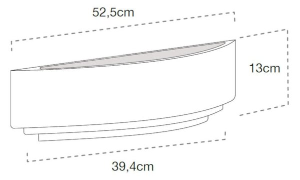 Applique gesso lampadari bartalini wobniar 105 e27 led verniciabile monoemissione - Lampadari Bartalini Gesso