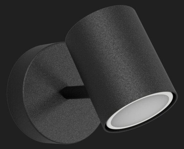 Applique moderno lampadari bartalini amuc nero gu10 led orientabile metallo - Lampadari Bartalini Gesso
