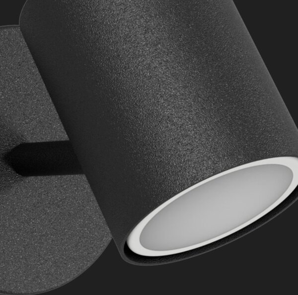 Applique moderno lampadari bartalini amuc nero gu10 led orientabile metallo - Lampadari Bartalini Gesso