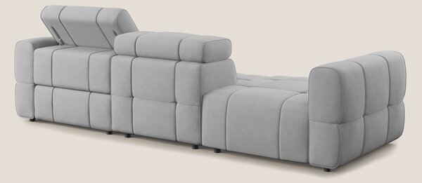 Giotto Divano con terminale e opzione relax elettrico in microfibra ef