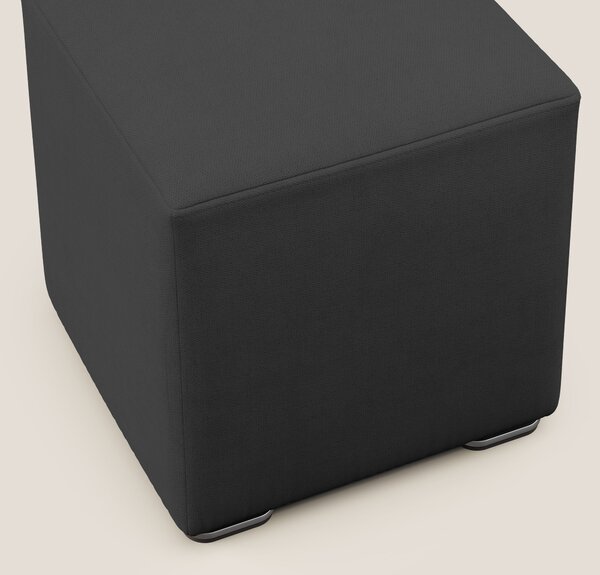 Cube pouf in tessuto morbido impermeabile T02 nero