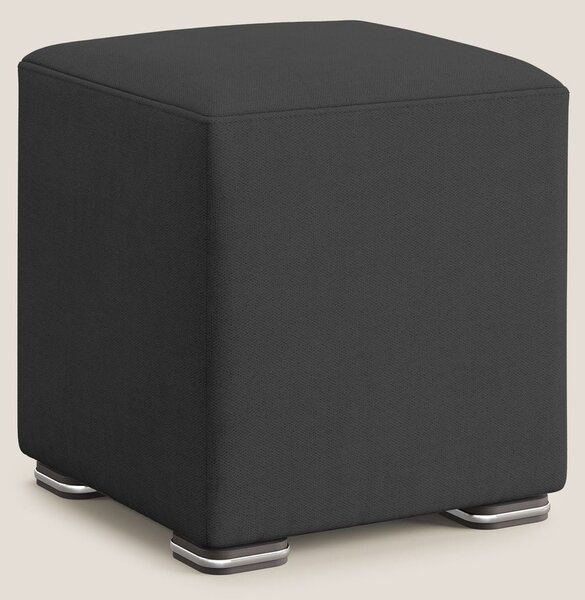Cube pouf in tessuto morbido impermeabile T02 nero