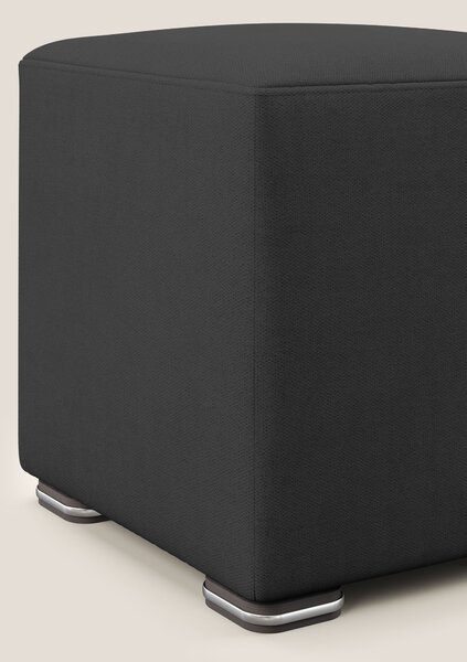 Cube pouf in tessuto morbido impermeabile T02 nero