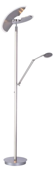 PURE Mutil piantana LED, luce di lettura, argento