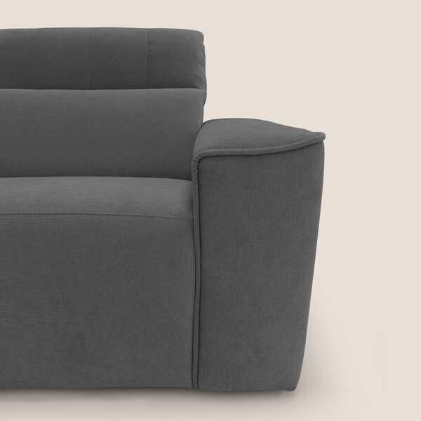 Clark Divano angolare con opzione relax elettrico in tessuto smacchiab