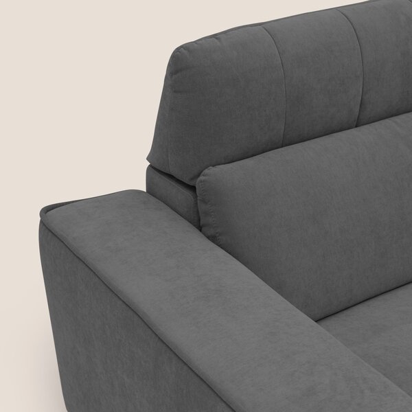 Clark Divano angolare con opzione relax elettrico in tessuto smacchiab