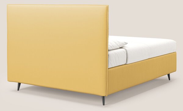 Greta letto contenitore dimensioni SLIM con testata trapuntata in ecop