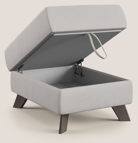 Moon Pouf contenitore e piedini alti in microfibra impermeabile T11 gr