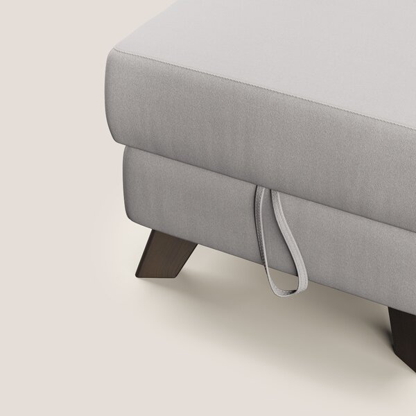 Moon Pouf contenitore e piedini alti in microfibra impermeabile T11 gr