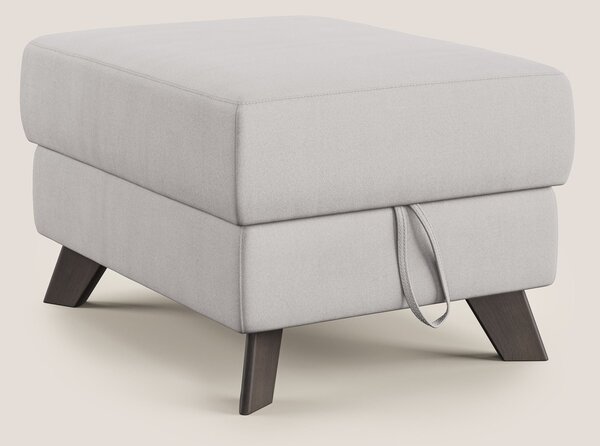 Moon Pouf contenitore e piedini alti in microfibra impermeabile T11 gr