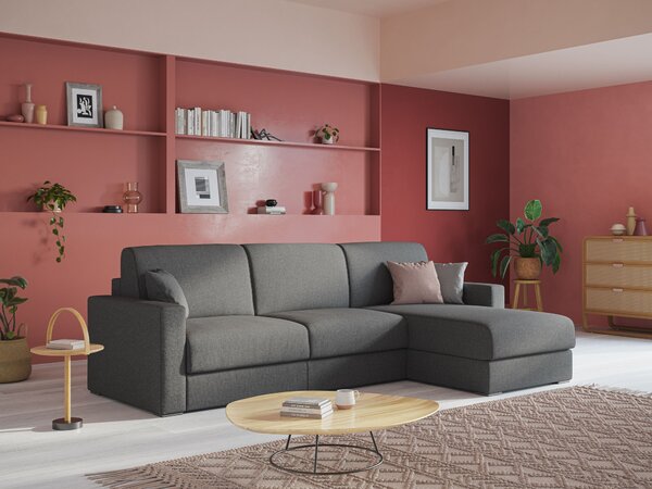 Best Divano letto angolare con penisola in tessuto smacchiabile QuickC