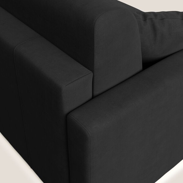 Chris Divano letto in microfibra smacchiabile T11 nero