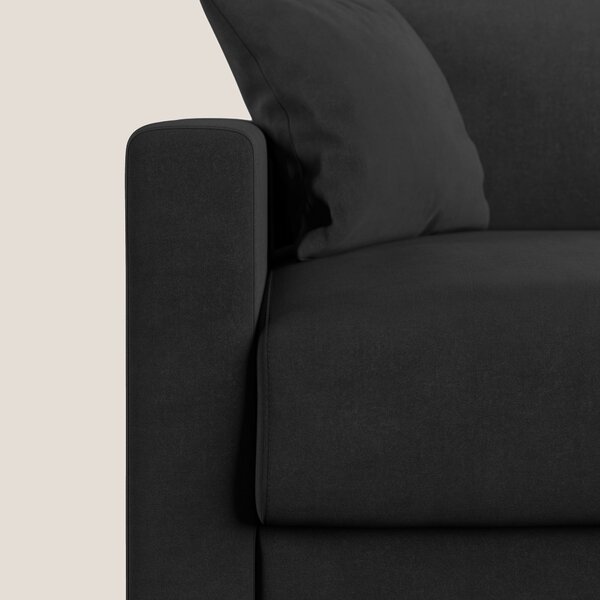 Chris Divano letto in microfibra smacchiabile T11 nero