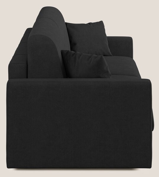 Chris Divano letto in microfibra smacchiabile T11 nero