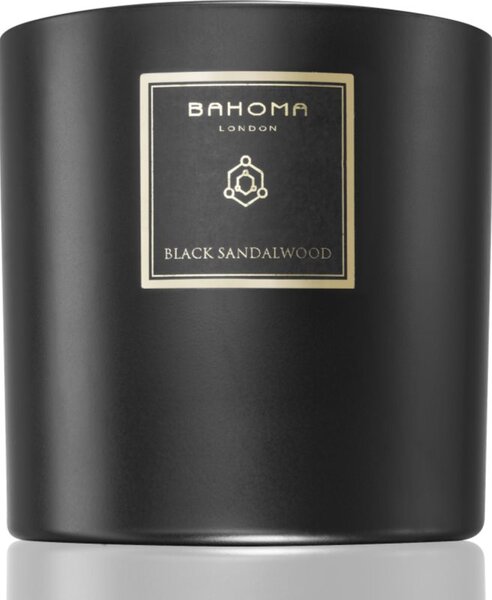 Bahoma London Obsidian Black Collection Black Sandalwood candela profumata 620 g