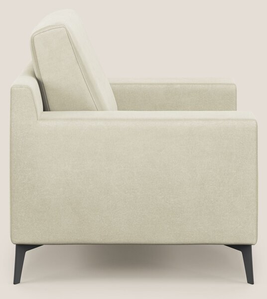 Prestige poltroncina moderna in microfibra smacchiabile T11 panna