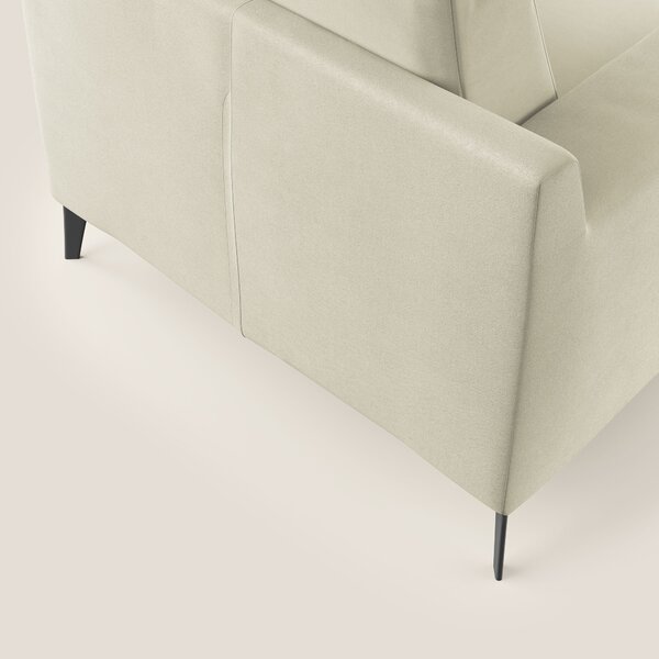 Prestige poltroncina moderna in microfibra smacchiabile T11 panna