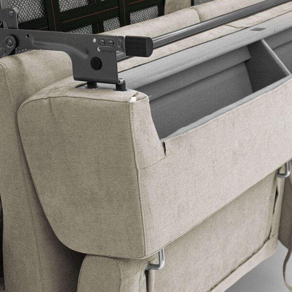 Bjorn divano letto sfoderabile con materasso H18 cm e poggiatesta recl