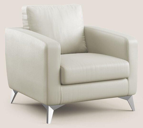Orione Poltroncina in ecopelle moderna e impermeabile T04 tortora