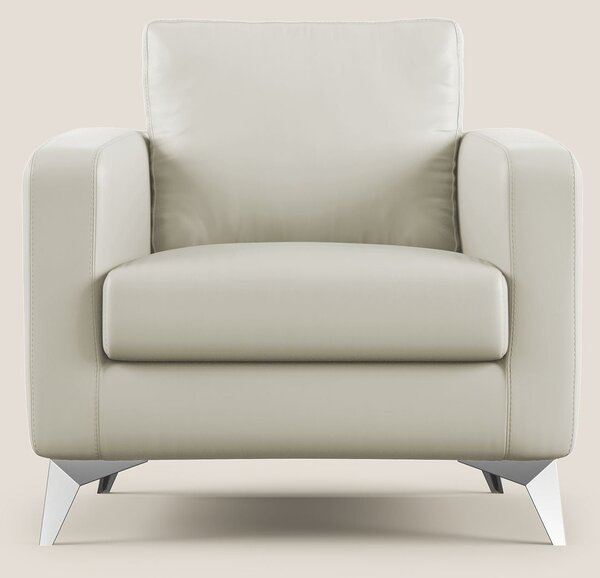 Orione Poltroncina in ecopelle moderna e impermeabile T04 tortora