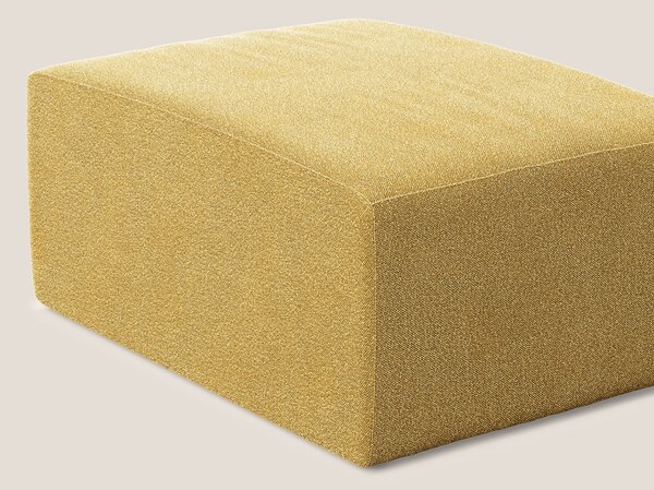 Nettuno modulo pouf in morbido tessuto bouclè T07 giallo