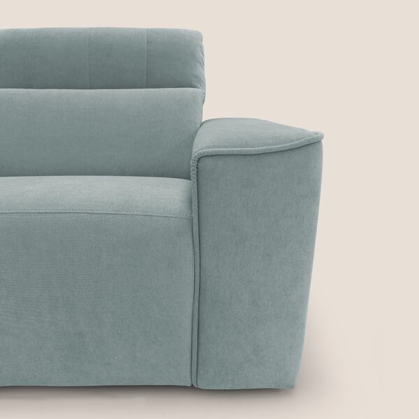 Clark Divano angolare con opzione relax elettrico in tessuto smacchiab