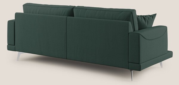 Dorian divano moderno in tessuto morbido antimacchia T05 verde