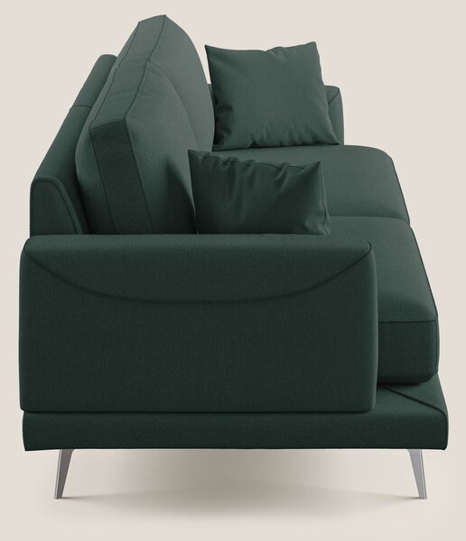 Dorian divano moderno in tessuto morbido antimacchia T05 verde